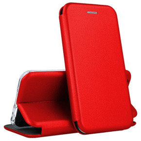 Луксозен кожен калъф тефтер ултра тънък Wallet FLEXI и стойка за Apple iPhone 12 Pro Max 6.7 червен 